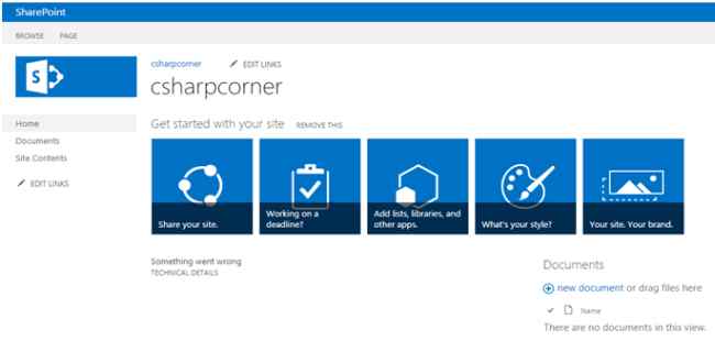 Open SharePoint Site